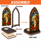 Catholight Holy Family Christmas Glow Candle Holder