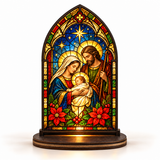 Catholight Holy Family Christmas Glow Candle Holder