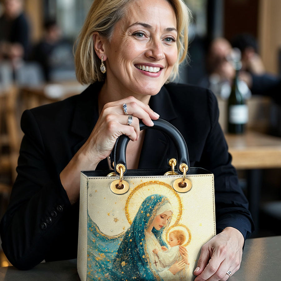 Catholight Divine Mother’s Embrace Lady Leather Bag