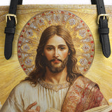 Catholight Jesus the Savior Eternal Light Leather Tote Bag