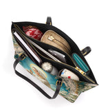 Catholight Lady Of Lourdes Leather Tote Bag