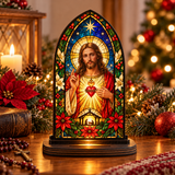 Catholight Sacred Heart Christmas Glow Candle Holder