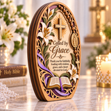 Catholight Wooden Faith Plaque - Called by Grace