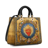 Catholight Sacred Heart of Divine Lady Leather Bag