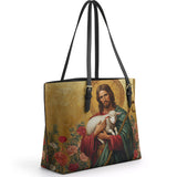 Catholight Lamb of Grace Leather Tote Bag