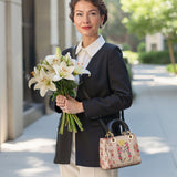 Catholight Roses of the Rosary Lady Leather Bag