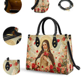 Catholight Petit Sac en Cuir Élégance Fleur