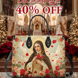 Catholight Petit Sac en Cuir Élégance Fleur