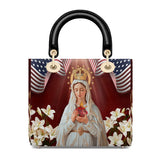 Catholight Our Lady Of America Lady Leather Bag