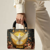 Catholight Dove of Eternal Light Personalized Lady Leather Bag