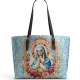 Catholight Our Lady of Grace Leather Tote Bag