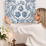 Catholight Sacred Elegance Blue and White Devotion Canvas Wall Art
