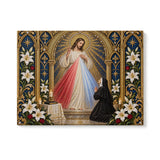 Catholight St. Faustina Divine Mercy Vision Canvas Wall Art