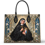 Catholight St. Faustina Apostle of Divine Mercy Leather Bag