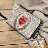 Catholight Élégance du Cœur Immaculé de Marie - Portefeuille en Cuir