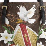 Catholight The Bishop's Grace Leather Tote Bag