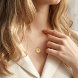 Catholight Blessed Virgin Mary Necklace in Gold Vermeil