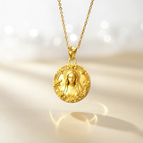 Catholight Blessed Virgin Mary Necklace in Solid Gold