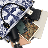 Catholight Le Croisement au Milieu de la Foi Fleurissante Sac en Cuir