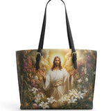 Catholight Resurrection Bloom Leather Tote Bag