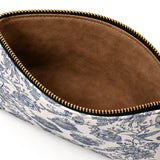 Catholight Sacred Elegance: Blue and White Devotion Leather Rosary Pouch