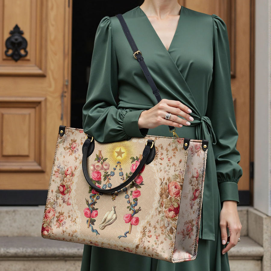 Catholight Roses du Rosaire Sac en Cuir