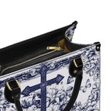 Catholight Le Croisement au Milieu de la Foi Fleurissante Sac en Cuir