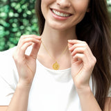 Catholight Sacred Heart and Cross Necklace in Gold Vermeil