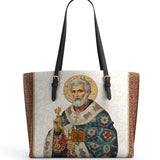 Catholight Saint Peter Reverence Leather Tote Bag