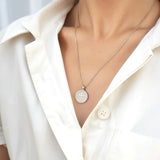 Catholight Sacred Heart and Cross Necklace in Sterling Silver