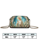 Catholight Lady Of Lourdes Leather Crossbody Bag