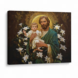 Catholight Guardian of Faith and Purity Canvas Wall Art