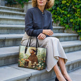 Catholight Harmony of Saint Francis Leather Tote Bag