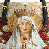 Catholight Lady of Fatima Elegance Leather Tote Bag