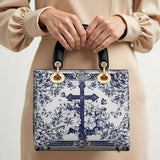 Catholight The Cross Amidst Blooming Faith Lady Leather Bag