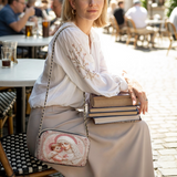 Catholight Sacred Serenity: The Madonna’s Tender Embrace Leather Crossbody Bag