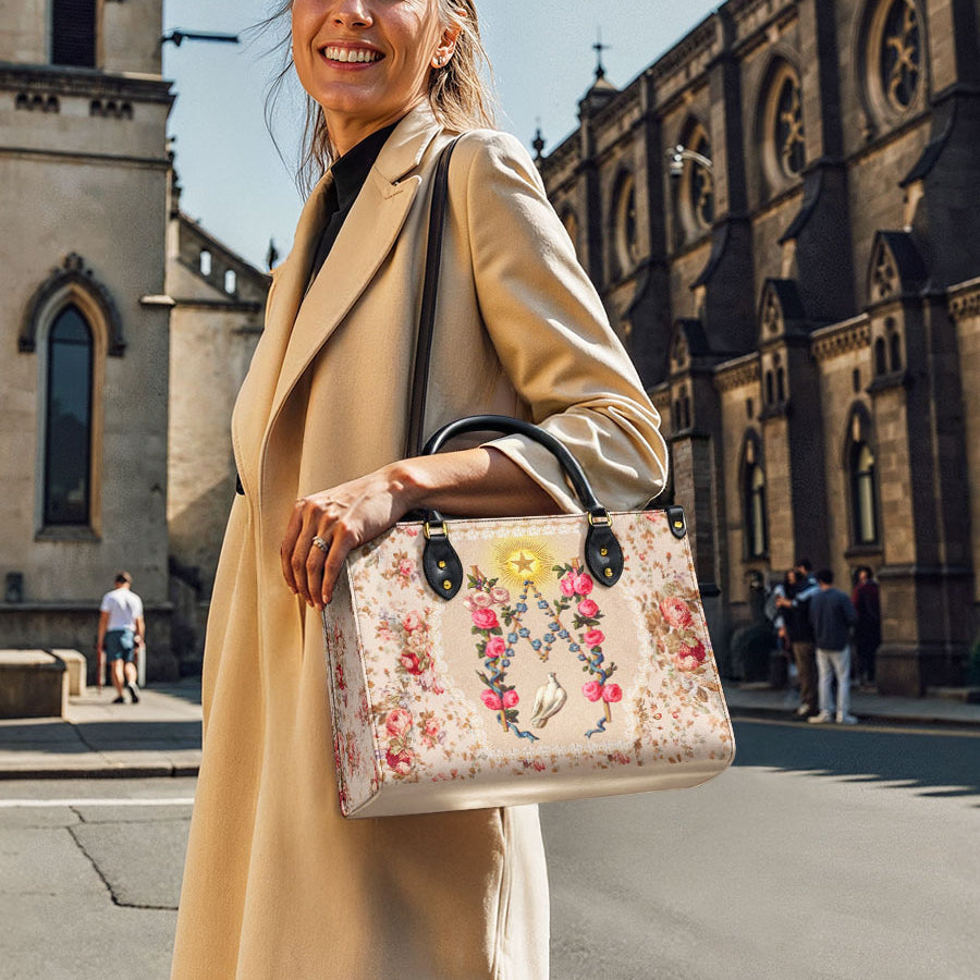 Catholight Roses du Rosaire Sac en Cuir