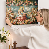 Catholight Halo Of Roses Canvas Wall Art