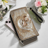 Catholight Grâce Céleste en Splendeur Radieuse - Portefeuille en Cuir