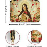Catholight Little Flower Elegance Leather Rosary Pouch