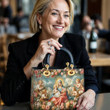 Catholight Halo Of Roses Lady Leather Bag