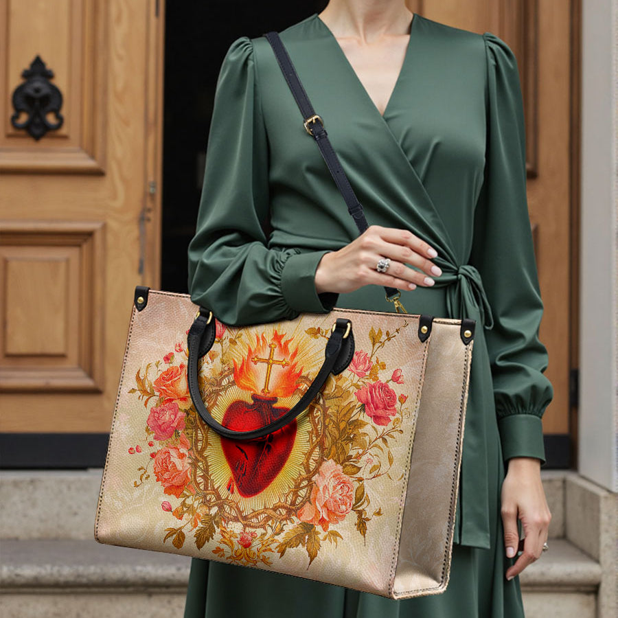 Catholight Sacré Cœur de Grâce Sac en Cuir