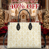 Catholight  The Ave Maria Pattern Leather Bag