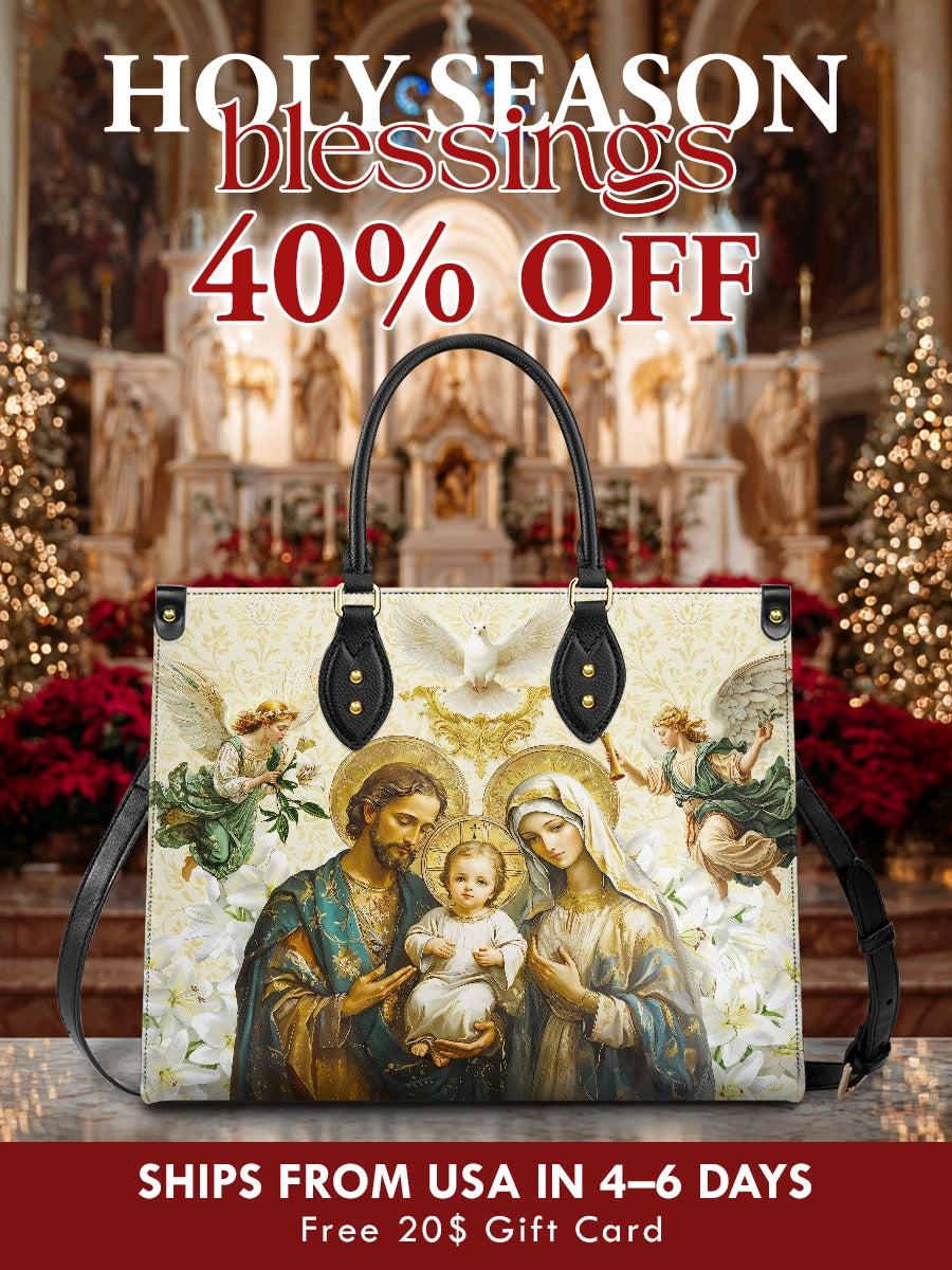 Catholight Holy Family Sacred Leather Bag