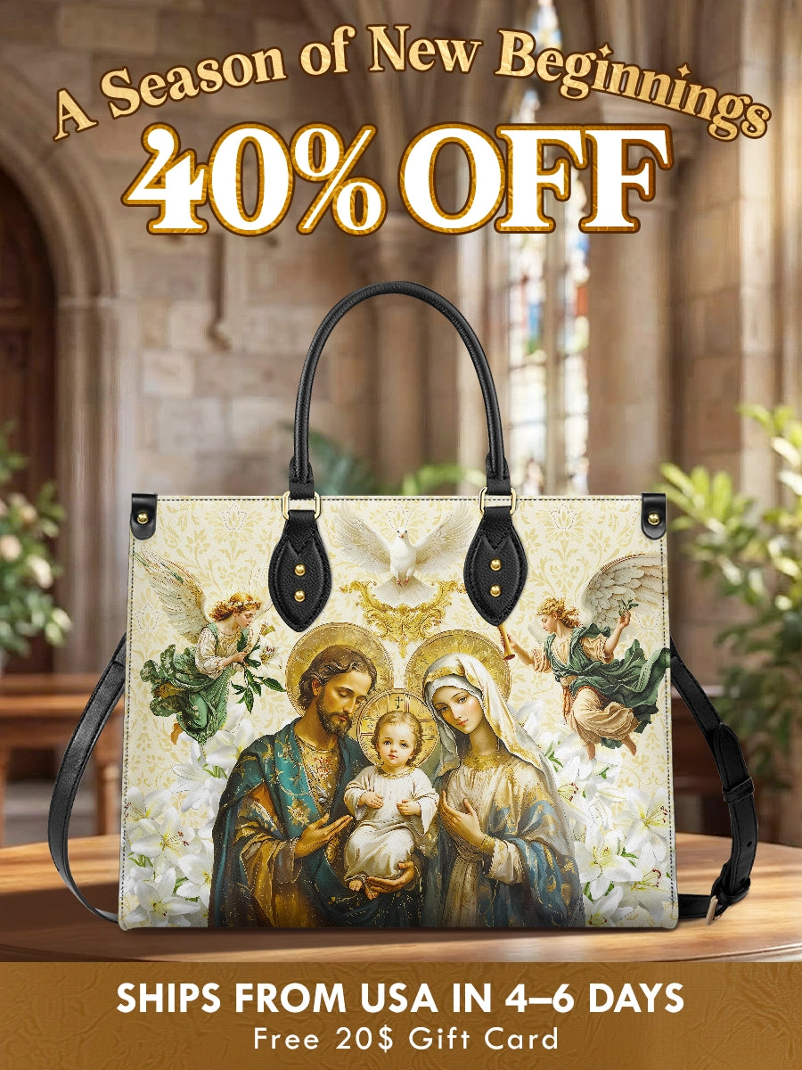 Catholight Holy Family Sacred Leather Bag