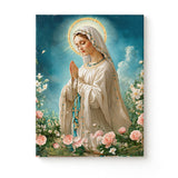 Catholight Lady Of Lourdes Canvas Wall Art