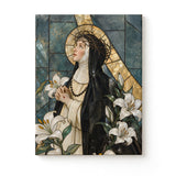 Catholight St. Catherine of Siena in Sacred Devotion Canvas Wall Art
