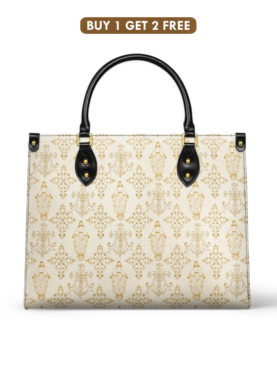 Catholight  The Ave Maria Pattern Leather Bag