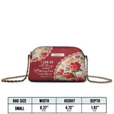 Catholight Blooming With Faith Personalized Leather Crossbody Bag
