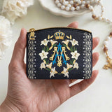 Catholight Crown Of Grace Leather Rosary Pouch